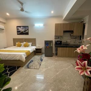 Bedroom Image of 750 Sq.ft 1 RK Studio for rent in Sector 51 Gurgaon for Rs. 30000