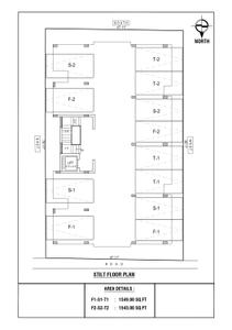 Floor Plan Image of 1549 Sq.ft 3 BHK Apartment / Flat for sale in Velachery Chennai for Rs. 16200000