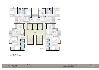 Image of 910 Sq.ft 2 BHK Apartment / Flat for sale in Jaypee Kube, Sector 131, Noida for Rs. 7000000