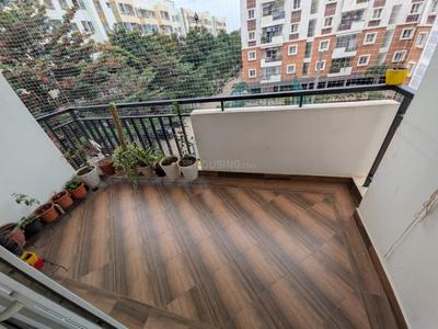 Balcony Image of 1100 Sq.ft 2 BHK Apartment / Flat for rent in Disha Courtyard, Whitefield Bengaluru for Rs. 43000