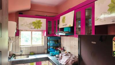 Kitchen Image of 1000 Sq.ft 2 BHK Apartment / Flat for rent in Chinar Park Kolkata for Rs. 21000