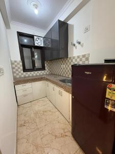 Kitchen Image of 412 Sq.ft 1 BHK Builder Floor for rent in Freedom Fighters Enclave New Delhi for Rs. 10500