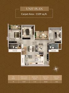 Image of 1664 Sq.ft 3 BHK Apartment / Flat for sale in Harivishva Skyfinia Phase 1, Pimpri, Pune for Rs. 14500000