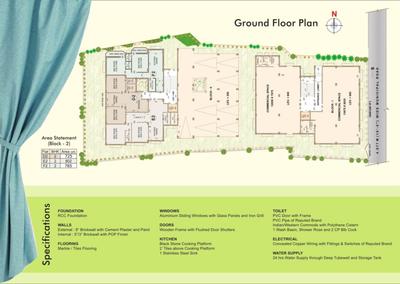 Floor Plan Image of 863 Sq.ft 3 RK Apartment / Flat for sale in Mankundu Hooghly for Rs. 2157500