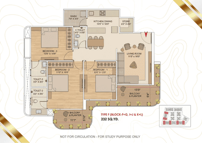 Image of 2000 Sq.ft 3 BHK Apartment / Flat for sale in Swagat Parishram, Satellite, Ahmedabad for Rs. 15000000
