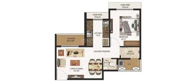 Image of 647 Sq.ft 2 BHK Apartment / Flat for sale in Saubhagyam Phase II, Panvel, Navi Mumbai for Rs. 6500000
