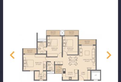 Image of 1400 Sq.ft 3 BHK Apartment / Flat for sale in Rohan Jharoka 2, Bellandur, Bengaluru for Rs. 28000000