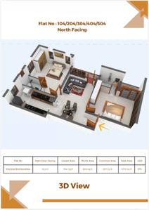 Image of 1045 Sq.ft 2 BHK Apartment / Flat for sale in Senganmal, Chennai for Rs. 5800000
