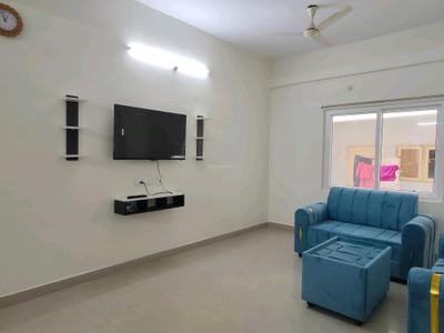 Living Room Image of 655 Sq.ft 1 BHK Apartment / Flat for rent in Kondapur Hyderabad for Rs. 25500