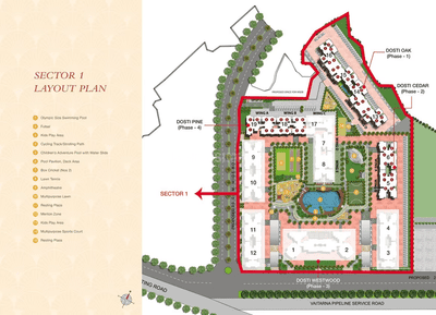 Image of 1051 Sq.ft 2 BHK Apartment / Flat for sale in Dosti West County Phase 4 Dosti Pine, Thane West, Thane for Rs. 13500000