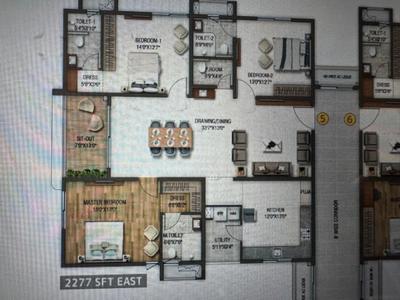 Image of 2277 Sq.ft 3 BHK Apartment / Flat for sale in DSR Altitudes, Osman Nagar, Hyderabad for Rs. 13662000