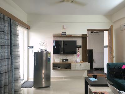 Living Room Image of 600 Sq.ft 1 BHK Apartment / Flat for rent in Whitefield Bengaluru for Rs. 27200