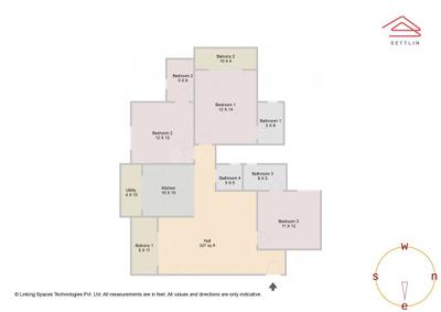 Image of 2490 Sq.ft 4 BHK Apartment / Flat for sale in BSCPL Bollineni Astra by BSCPL Infrastructure Ltd, Kogilu, Bengaluru for Rs. 29000000