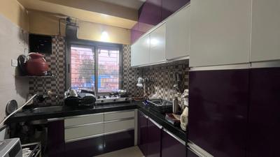Kitchen Image of 560 Sq.ft 1 BHK Apartment / Flat for rent in Unnati Woods Phase 7, Kasarvadavali Thane for Rs. 23000