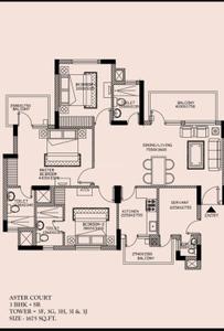 Image of 1675 Sq.ft 3 BHK Apartment / Flat for sale in Orris Aster Court, Sector 85, Gurgaon for Rs. 14000000