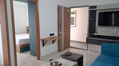 Living Room Image of 650 Sq.ft 1 BHK Apartment / Flat for rent in Whitefield Bengaluru for Rs. 28000