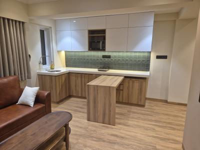 Kitchen Image of 600 Sq.ft 1 BHK Apartment / Flat for rent in Divine Shivom Khar Station, Khar West Mumbai for Rs. 210000