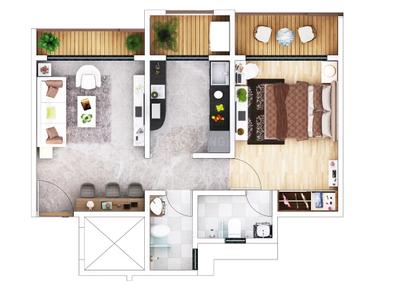 Image of 1046 Sq.ft 2 BHK Apartment / Flat for sale in Rassaz Greens , Mira Road East, Mira Bhayandar for Rs. 14000000