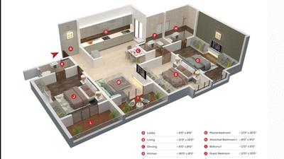 Image of 1150 Sq.ft 2 BHK Apartment / Flat for sale in The Landmark, Undri, Pune for Rs. 6200000