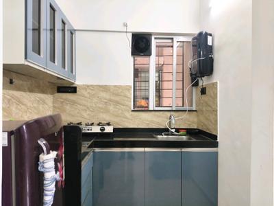 Kitchen Image of 635 Sq.ft 1 BHK Apartment / Flat for rent in VTP Leonara H Building, Mahalunge Pune for Rs. 26000