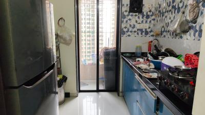 Kitchen Image of 800 Sq.ft 1 BHK Apartment / Flat for rent in Raunak City, Kalyan West Kalyan for Rs. 17000
