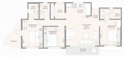 Image of 1000 Sq.ft 1 BHK Apartment / Flat for sale in Vida, Gujarat International Finance Tec City, Gandhinagar for Rs. 10000000