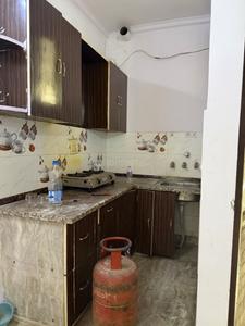 Kitchen Image of 350 Sq.ft 1 BHK Builder Floor for rent in Sector 6 Rohini New Delhi for Rs. 12000