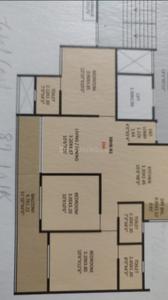 Floor Plan Image of 1350 Sq.ft 3 BHK Apartment / Flat for sale in Jhamtani Ace Abode, Kiwale Pune for Rs. 12500000
