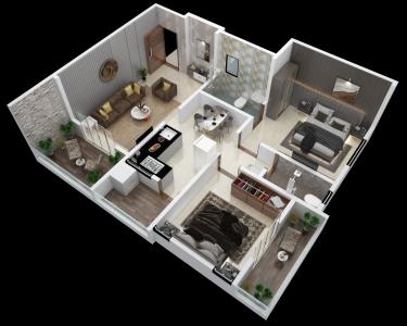 Image of 1038 Sq.ft 2 BHK Apartment / Flat for sale in Balewadi, Pune for Rs. 9800000