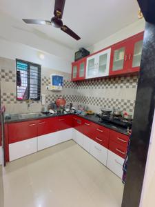 Kitchen Image of 900 Sq.ft 3 BHK Apartment / Flat for rent in Mahalaxmi Rang Raas Residency, Gotri Vadodara for Rs. 16000