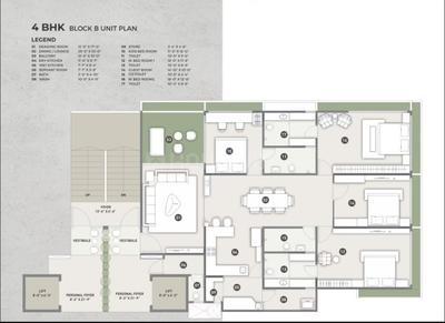 Image of 3700 Sq.ft 4 BHK Apartment / Flat for sale in Manor Ananda, Ambli, Ahmedabad for Rs. 33300000