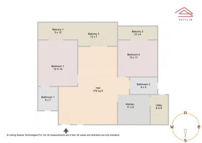 Image of 1333 Sq.ft 2 BHK Apartment / Flat for sale in Begur Heights by Nilay Estates, Begur, Bengaluru for Rs. 8250000