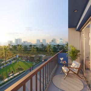 Balcony Image of 1132 Sq.ft 2 BHK Apartment / Flat for sale in Althan Surat for Rs. 4511000