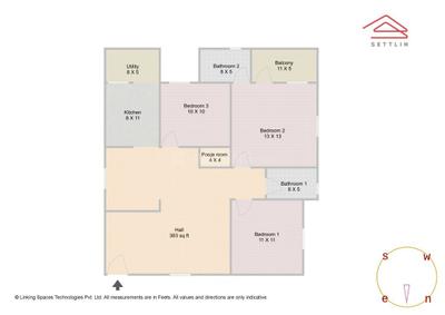 Image of 1255 Sq.ft 3 BHK Apartment / Flat for sale in Bommanahalli, Bengaluru for Rs. 8000000