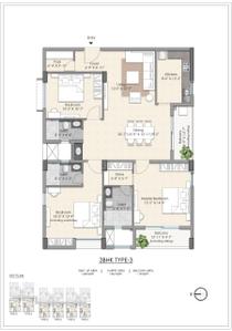 Image of 1490 Sq.ft 3 BHK Apartment / Flat for sale in Sriyam The Crest Annex, Patharagadia, Bhubaneswar for Rs. 14190000