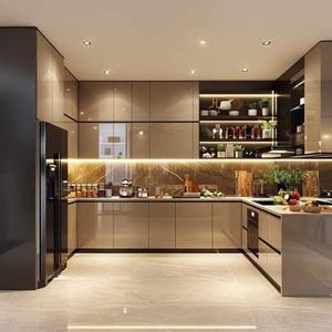 Kitchen Image of 3080 Sq.ft 3 BHK Apartment / Flat for sale in Rajapushpa Infina, Manchirevula Hyderabad for Rs. 25000000