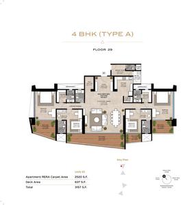 Image of 3157 Sq.ft 4 BHK Apartment / Flat for sale in Evos Alchemy, Raghunathpur, Bhubaneswar for Rs. 27200000