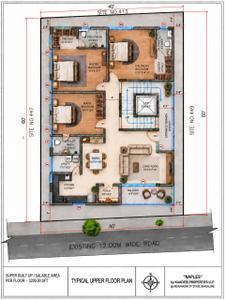 Image of 2200 Sq.ft 3 BHK Apartment / Flat for sale in Indira Nagar, Bengaluru for Rs. 55000000