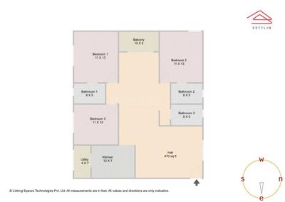 Image of 1603 Sq.ft 3 BHK Apartment / Flat for sale in MC Fortune by MC Builders, Whitefield, Bengaluru for Rs. 23000000