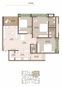 Image of 2160 Sq.ft 3 BHK Apartment / Flat for sale in Tragad, Ahmedabad for Rs. 10000000