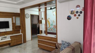 Living Room Image of 1809 Sq.ft 3 BHK Apartment / Flat for rent in Swagat Queens Land, Sargasan Gandhinagar for Rs. 40000