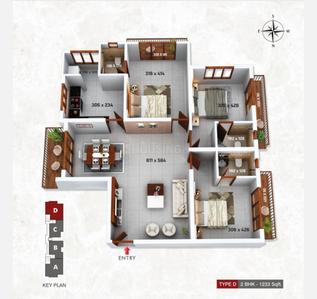 Image of 1300 Sq.ft 3 BHK Apartment / Flat for sale in Govind Suite, Ayyanthole, Thrissur for Rs. 4800000