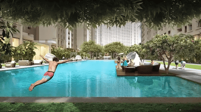 Image of 1290 Sq.ft 3 BHK Apartment / Flat for rent in Rustomjee Urbania, Thane West, Thane for Rs. 62000