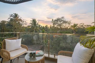Balcony Image of 820 Sq.ft 1 BHK Apartment / Flat for sale in Calangute Goa for Rs. 15500000