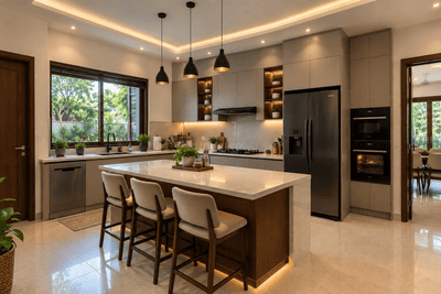 Kitchen Image of 1500 Sq.ft 3 BHK Villa for sale in Guruvayur Thrissur for Rs. 8600000