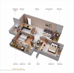 Image of 1453 Sq.ft 3 BHK Apartment / Flat for sale in Omkar Nagar, Nagpur for Rs. 7265000