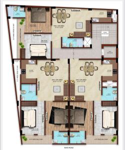 Image of 900 Sq.ft 2 BHK Apartment / Flat for sale in Gem Apartment, Kishangarh, New Delhi for Rs. 6500000