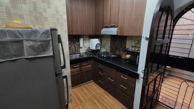 Kitchen Image of 650 Sq.ft 1 BHK Builder Floor for rent in Chittaranjan Park New Delhi for Rs. 35000