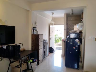 Living Room Image of 750 Sq.ft 1 BHK Independent House for rent in Domlur Layout Bengaluru for Rs. 27000