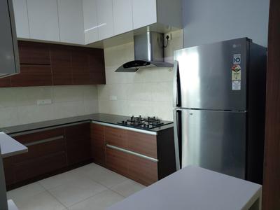 Kitchen Image of 2400 Sq.ft 3 BHK Apartment / Flat for rent in Karle Zenith Residences, Nagavara Bengaluru for Rs. 125000